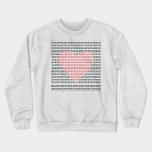 I Love Binary Code Computer Science Crewneck Sweatshirt